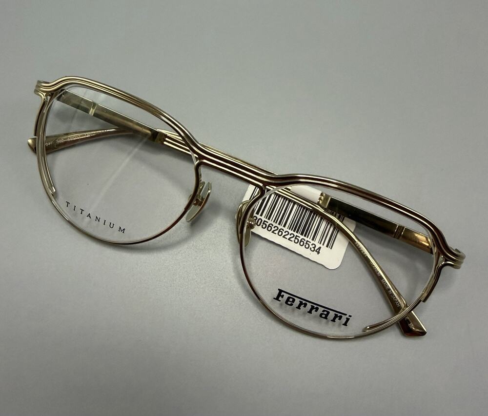Ferrari FH3004T Titanium Eyeglass Frames Gold 302 55-17-145 made in Japan